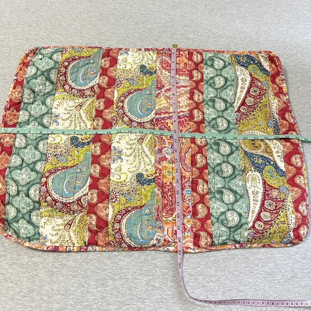 Cynthia Rowley Pillow Shams Set 2 Colorful Paisley Quilted Boho 21x28‎ Bed Dorm